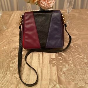 Joseph B vintage multi color leather bag